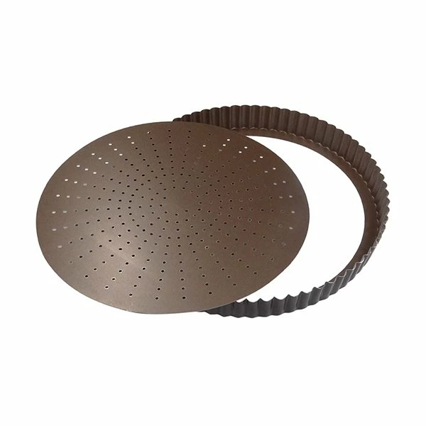 Tourtière Fond Amovible Perforé Antiadhérent 28 Cm 3 Tourtière Fond Amovible Perforé Antiadhérent 28 Cm