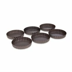 Set De 6 Moules à Tartelette Avec Fond Amovible Acier Revêtement Antiadhérent 12 Cm 7 Set De 6 Moules à Tartelette Avec Fond Amovible Acier Revêtement Antiadhérent 12 Cm -de Buyer Soldes Magasin 544008 2 4 Set de 6 moules a tartelette avec fond amovible acier revetement antiadherent 12 cm Mathon