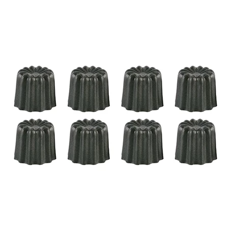 Patisse Lot De 8 Moules à Canelés En Aluminium Anti-adhésif 4,5cm 3 Patisse Lot De 8 Moules à Canelés En Aluminium Anti-adhésif 4,5cm