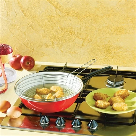 Poêle à Friture 26,5 Cm Avec Panier-égouttoir 4 Poêle à Friture 26,5 Cm Avec Panier-égouttoir – Image 2