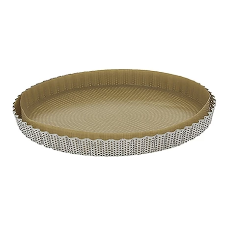 De Buyer Moule à Tarte Amovible 28 Cm Inox Perforé Et Feuille De Cuisson Antiadhésive 3 De Buyer Moule à Tarte Amovible 28 Cm Inox Perforé Et Feuille De Cuisson Antiadhésive