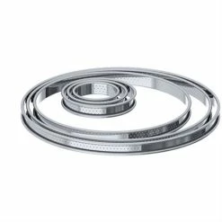 De Buyer Cercle à Tartelette Inox Perforé 8 Cm
