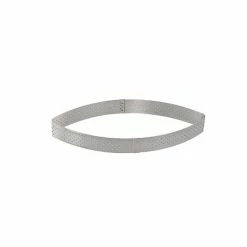 De Buyer Cercle Perforé à Tarte Et Calisson Valrhona 10 Cl 12 Cm Inox