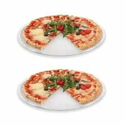 Set De 2 Grilles Perforées Rondes Pour Pizza