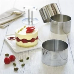 Lot 3 Cercles De Présentation En Inox Avec Poussoir + 3 Supports -de Buyer Soldes Magasin 57986 1 4 Lot 3 cercles de presentation en inox avec poussoir 3 supports Mathon