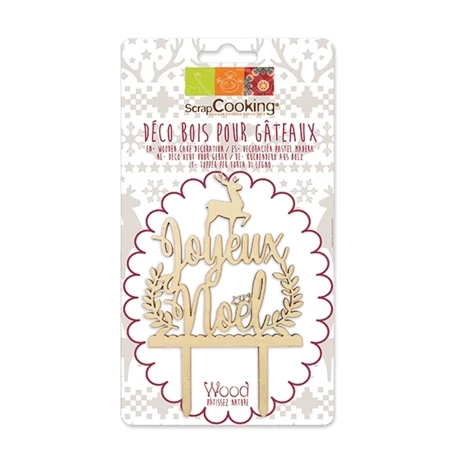 Kit De Décorations De Noël En Bois Pour Bûches Et Gâteaux 5 Kit De Décorations De Noël En Bois Pour Bûches Et Gâteaux – Image 3