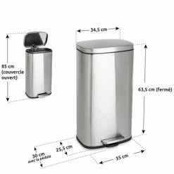 Poubelle De Cuisine En Inox 30 L -de Buyer Soldes Magasin 604120 3 2 Poubelle de cuisine en inox 30 L Mathon