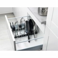Rangement Extensible Pour Couvercles Et Poêles En Inox -de Buyer Soldes Magasin 606022 2 1 Rangement extensible pour couvercles et Poeles en inox Wenko by Maximex