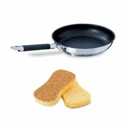 Set Poêle Anti-adhérente Rapid Cook 24 Cm Et 2 éponges Végétales