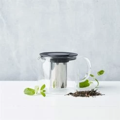 Théière En Verre Avec Filtre Inox 0,6 L Noir -de Buyer Soldes Magasin 623031 1 1 Theiere en verre avec filtre inox 0 6 L noir Point Virgule