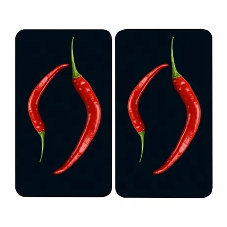 Set De 2 Couvre Plaques Protection Motifs Piments 4 Set De 2 Couvre Plaques Protection Motifs Piments – Image 2
