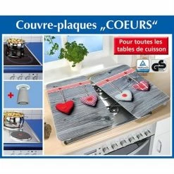 Set 2 Couvre-plaques Protection Motifs Coeurs 7 Set 2 Couvre-plaques Protection Motifs Coeurs -de Buyer Soldes Magasin 62367 2 5 Set 2 couvre plaques protection motifs Coeurs Wenko by Maximex