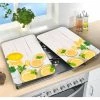 Set 2 Couvre-plaques Protection Motif Citrons -de Buyer Soldes Magasin 62386 0 3 Set 2 couvre plaques protection motif Citrons Wenko by Maximex