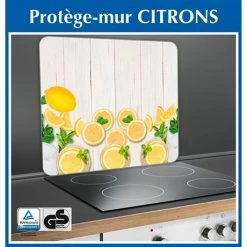 Protection Murale En Verre Citrons -de Buyer Soldes Magasin 62387 2 3 Protection murale en verre Citrons Wenko by Maximex