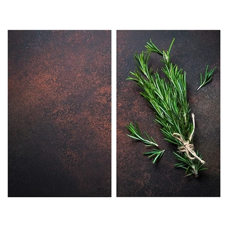 2 Couvres-plaques Protection Motif Romarin 3 2 Couvres-plaques Protection Motif Romarin