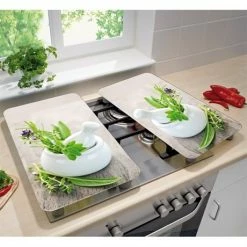 Devant -de Buyer Soldes Magasin 62903 1 1 2 couvre plaques protection motifs Jardin de fines herbes Wenko by Maximex