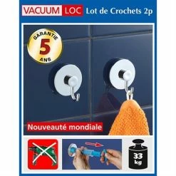 Devant -de Buyer Soldes Magasin 65275 1 3 2 crochets a serviettes Vacuum Loc Wenko by Maximex