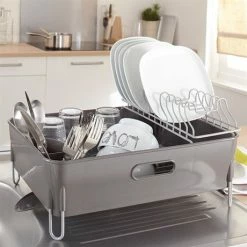 Egouttoir à Vaisselle Avec Bac Et Gouttière D'écoulement