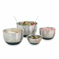 Set 4 Petits Bols En Inox Avec Base Silicone 10,5 à 17 Cm -de Buyer Soldes Magasin 673073 4 6 Set 4 petits bols en inox avec base silicone 10 5 a 17 cm Mathon