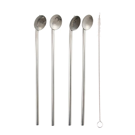 Set De 4 Cuillères Pailles En Inox 3 Set De 4 Cuillères Pailles En Inox