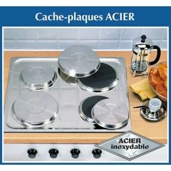 Set De 4 Cache-plaques En Inox -de Buyer Soldes Magasin 67600 3 3 Set de 4 cache plaques en inox Wenko by Maximex