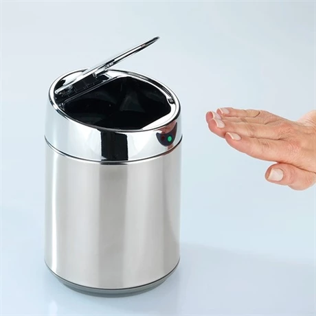 Poubelle Cosmétique à Capteur Senso Chrome En Inox 4 Poubelle Cosmétique à Capteur Senso Chrome En Inox – Image 2
