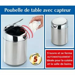 Poubelle Cosmétique à Capteur Senso Chrome En Inox 9 Poubelle Cosmétique à Capteur Senso Chrome En Inox -de Buyer Soldes Magasin 67852 3 1 Poubelle cosmetique a capteur Senso Chrome en inox Wenko by Maximex