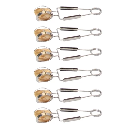 Lot De 6 Pinces à Escargot Inox 4 Lot De 6 Pinces à Escargot Inox – Image 2