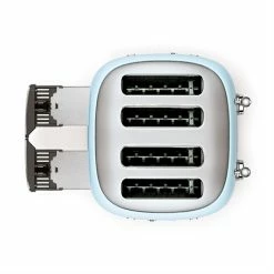 Smeg Toaster 4 Fentes 2000 W TSF03PBEU Bleu Azur -de Buyer Soldes Magasin 700060 2 1 Toaster 4 fentes 2000 W TSF03PBEU bleu azur Smeg