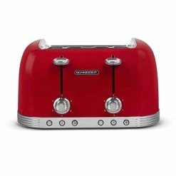 Schneider® Grille-pain 4 Fentes 1630 W SCT04R Rouge