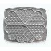 2 Plaques 6 Gaufres Cœurs Fonte Aluminium 23,8 Cm 030521