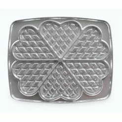 2 Plaques 6 Gaufres Cœurs Fonte Aluminium 23,8 Cm 030521