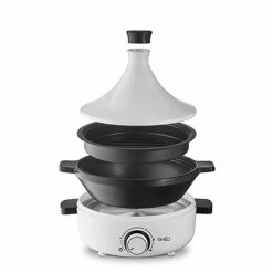 Tajine électrique Céramique 4 Personnes 1000 W Blanc -de Buyer Soldes Magasin 714004 2 1 Tajine electrique ceramique 4 personnes 1000 W blanc Simeo