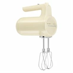 KitchenAid Batteur à Main électrique Sans Fil 7 Vitesses Crème 5KHMB732EAC