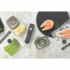 Caso Pompe De Mise Sous Vide électrique Vacu One Touch Eco-Set Avec Accessoires -de Buyer Soldes Magasin 760363 3 1 Pompe de mise sous vide electrique Vacu One Touch Eco Set avec accessoires Caso