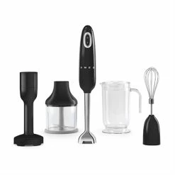 Smeg Mixeur Plongeant Avec Accessoires 700 W HBF22RDEU Noir