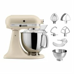 KitchenAid Robot Artisan Crème 5KSM175PS Avec Accessoires Supplémentaires