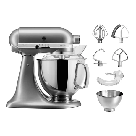 KitchenAid Robot Artisan Gris Argent 5KSM175PS Avec Accessoires Supplémentaires 3 KitchenAid Robot Artisan Gris Argent 5KSM175PS Avec Accessoires Supplémentaires