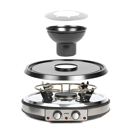 LIVOO Appareil à Raclette Grill Et Fondue 8 Personnes 1900 W DOC265 5 LIVOO Appareil à Raclette Grill Et Fondue 8 Personnes 1900 W DOC265 – Image 3