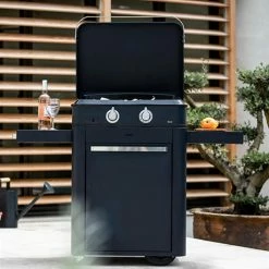 Plancha à Gaz Combo Enosign 65 Bleu Navy 2 Feux