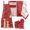 Set Manique, Gant, Torchon Et Tablier Rouge Sel & Poivre -de Buyer Soldes Magasin 829009 0 1 Set manique gant torchon et tablier rouge sel poivre Winkler