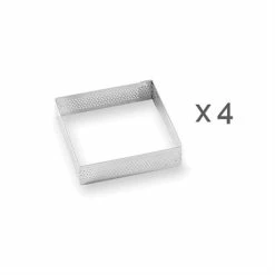 Lot 4 Cercles à Tarte Perforés En Inox Carré 8 Cm 7 Lot 4 Cercles à Tarte Perforés En Inox Carré 8 Cm -de Buyer Soldes Magasin 87950 2 4 Lot 4 cercles a tarte perfores en inox carre 8 cm Mathon