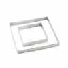 Lot De 2 Cercles à Tarte Perforés En Inox Carré 12 Et 20 Cm