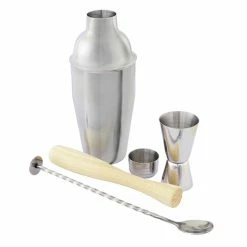 Set Pour Cocktails : Pilon, Shaker, Mesureur Et Cuillère